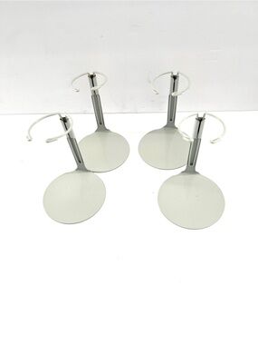 Adjustable Doll Display Stands Set of 4 Gray White Replacement Stands